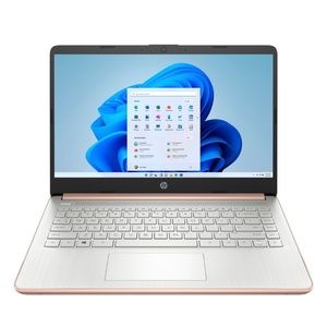 HP 14” Intel Celeron 4G Memory - 64GB eMMC - Pale Rose Gold